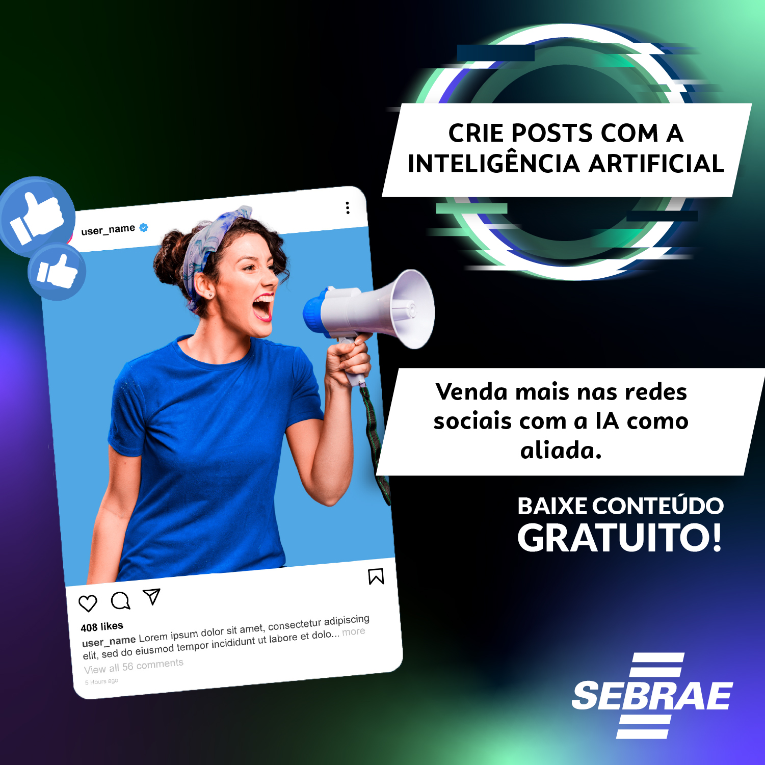 Posts incríveis com a IA